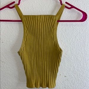 Yellow crop top super stretchy